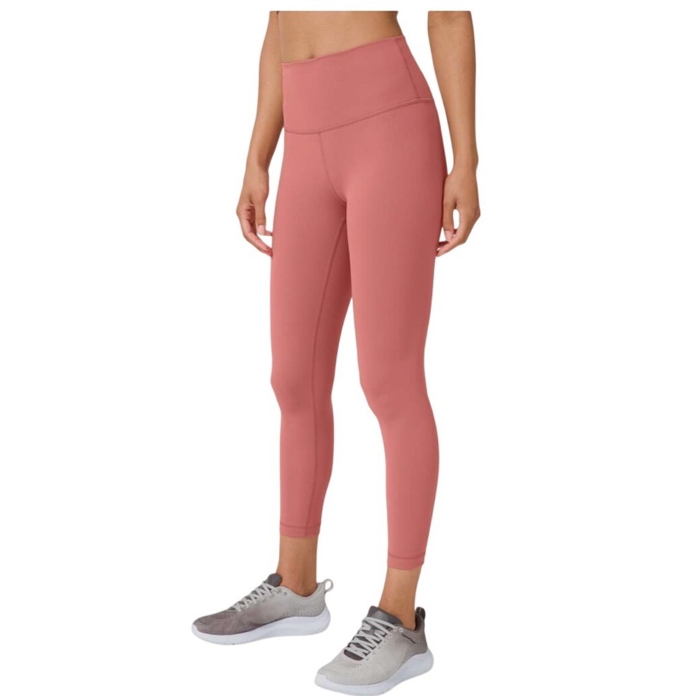 Lululemon Wunder Train Pant Women‎ 4 Brier Rose Pink Nulu Yoga Leggings 25" GUC
